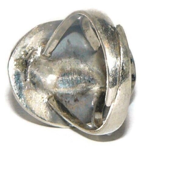 Turquoise and Sterling Silver Adjustable Ring - Picture 4 of 9